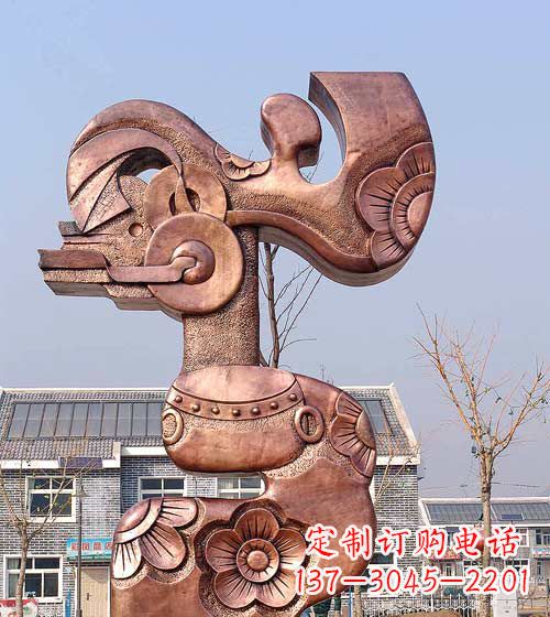 烟台抽象皮影戏人物铜雕