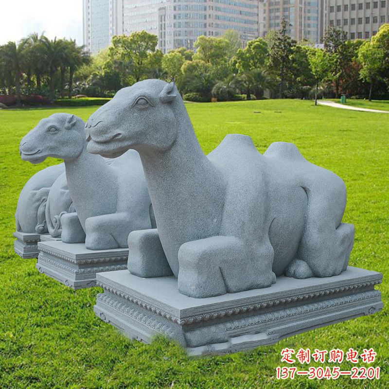 烟台抽象砂岩骆驼石雕