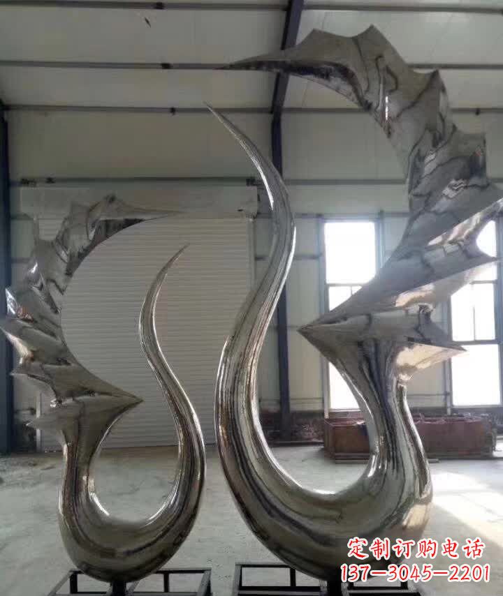 烟台抽象天鹅不锈钢雕塑