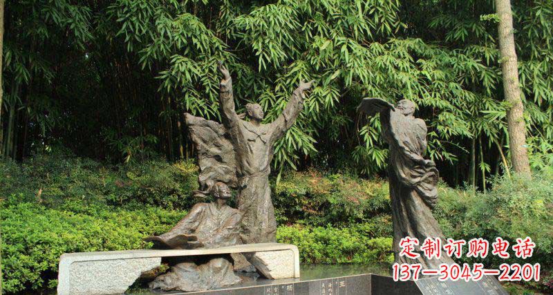 烟台昔日名人的铜雕传承