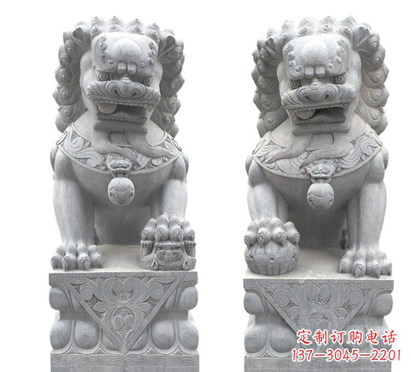 烟台传统狮子石雕