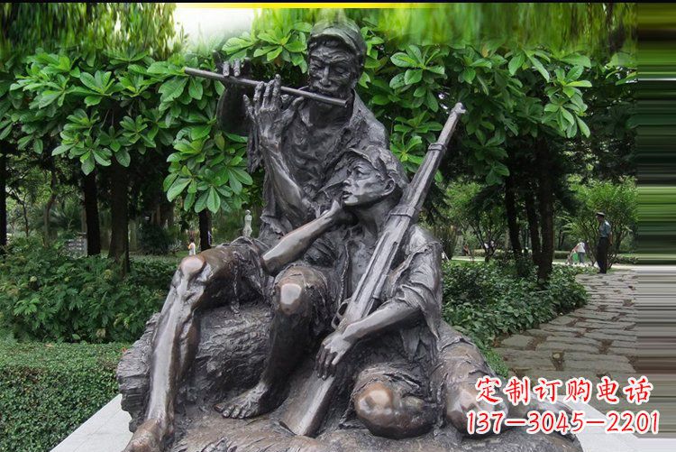 烟台红军战士雕塑——抒发军旅情怀