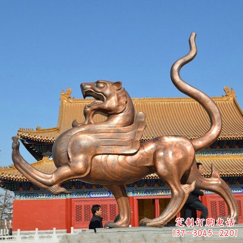烟台传统文化动物雕塑纯铜白虎雕塑