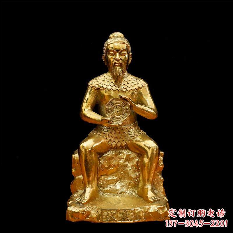烟台纯铜伏羲大帝神像