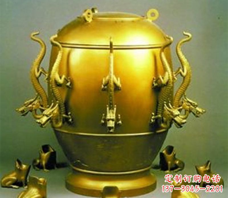 烟台纯铜古天文仪器地震仪地动仪铸铜雕塑