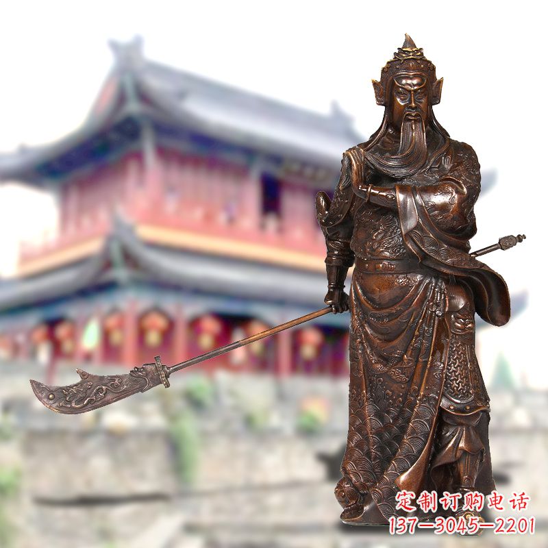 烟台关公铜像千秋英雄的传奇