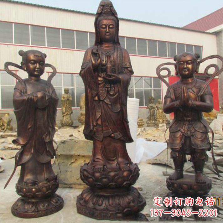 烟台纯铜观音菩萨雕塑佛家艺术的精粹
