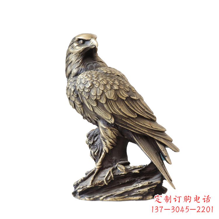 烟台纯铜招财老鹰雕塑