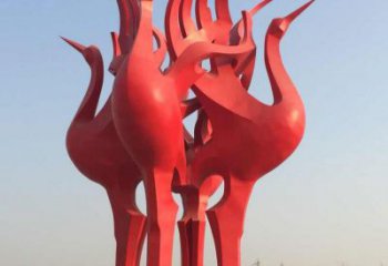 烟台仙鹤雕塑一座城市的标志