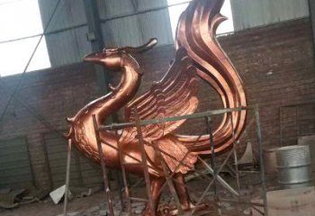 烟台朱雀神兽纯铜陵光神君雕塑