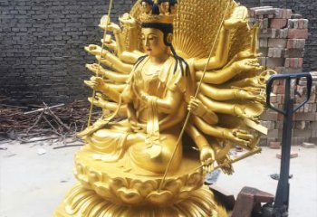 烟台精美纯铜千手观音雕塑