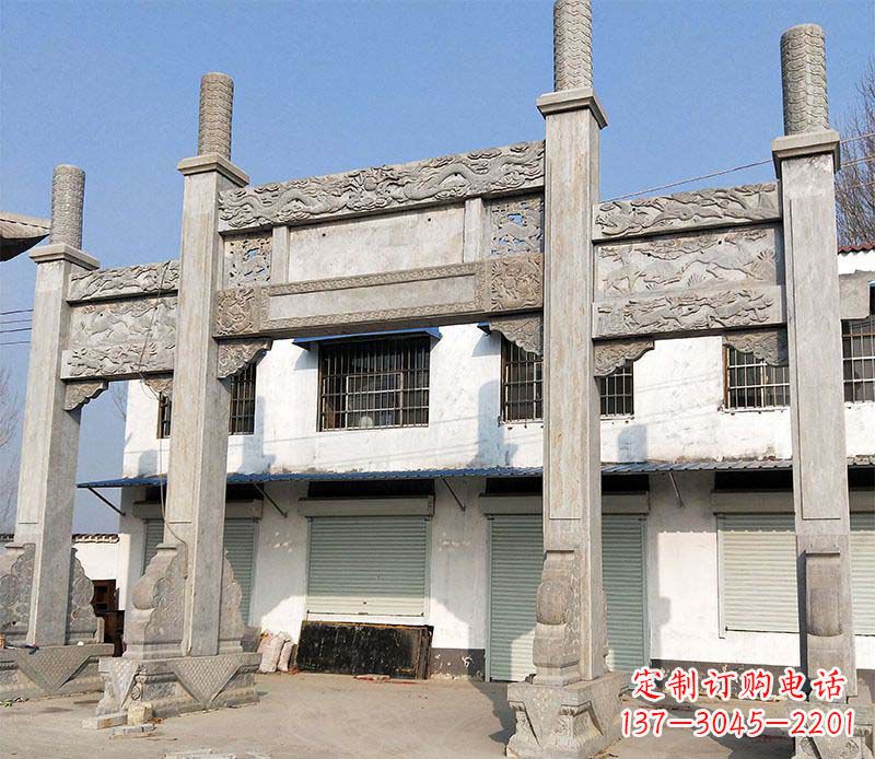 烟台石牌坊雕塑——传承中国传统文化