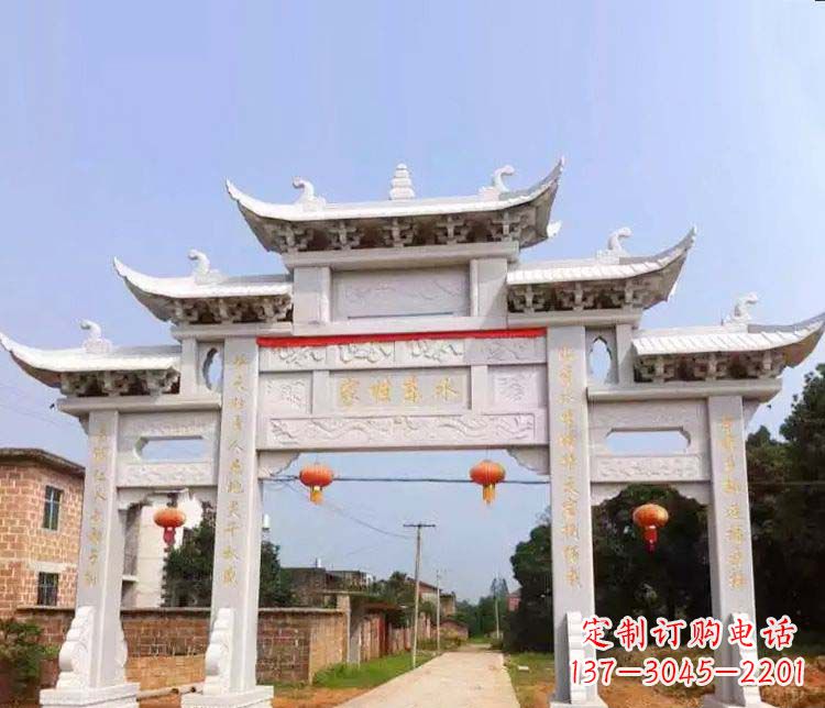 烟台传承村庄牌坊石雕文化