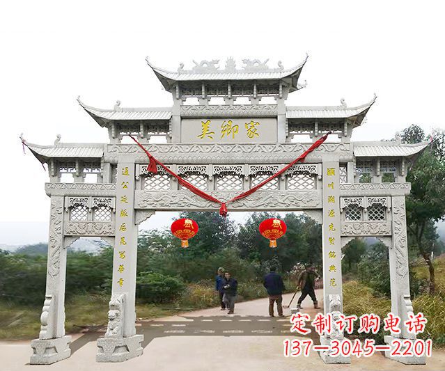 烟台牌坊雕塑珍贵的传统文化