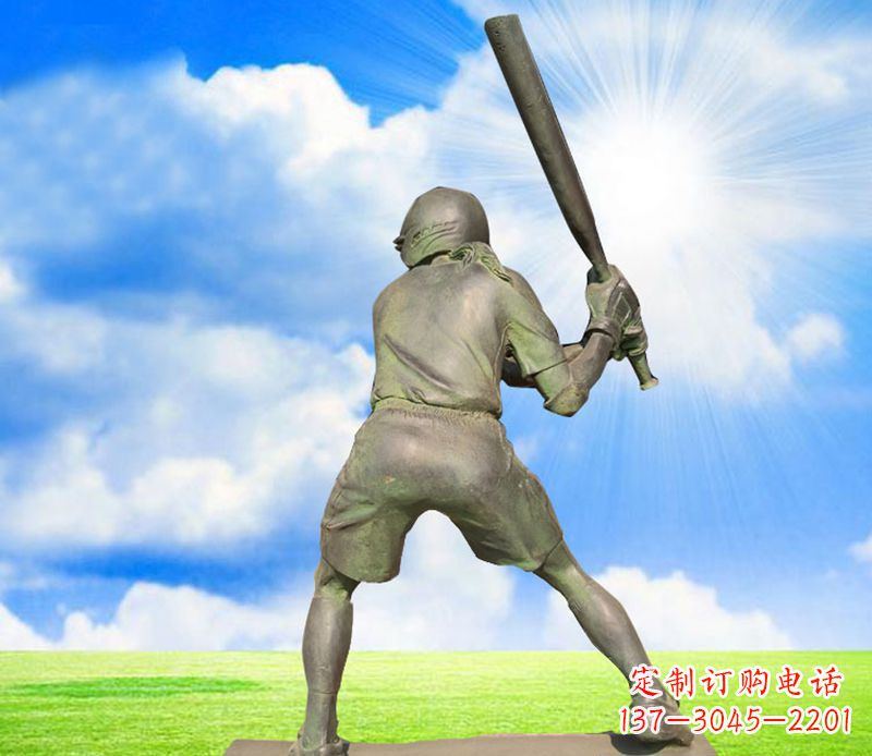 烟台纪念棒球精美的棒球雕塑