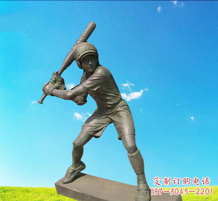 烟台棒球雕塑传承美国传统文化