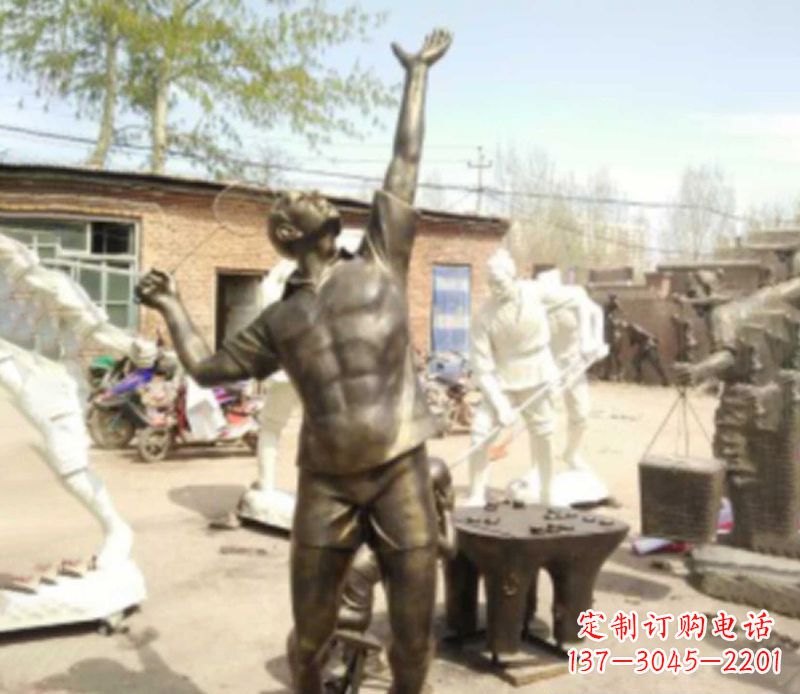 烟台羽毛球雕塑传承运动精神