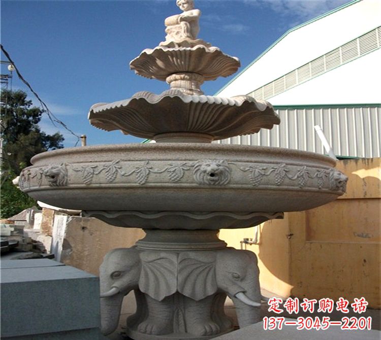 烟台雕刻出美景大钵石雕塑的天鹅