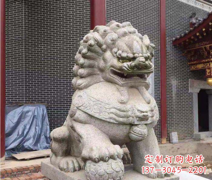 烟台巨型大理石狮子雕塑