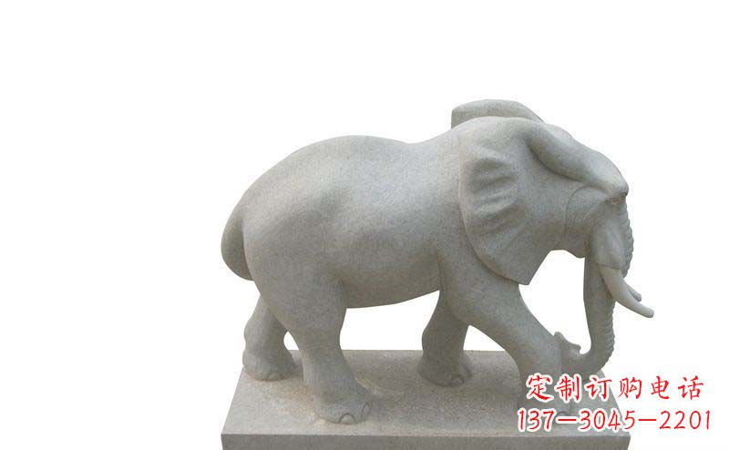 烟台大象雕塑大理石大象公园的精美艺术