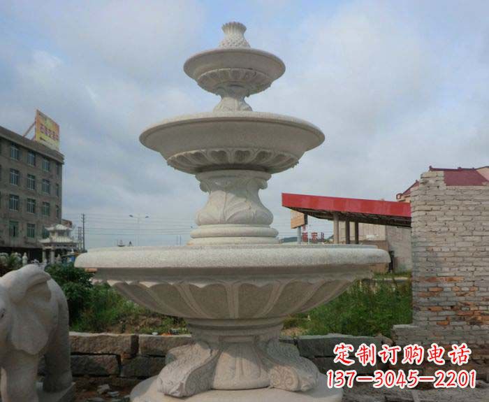 烟台喷泉雕塑灵动精致的大理石美