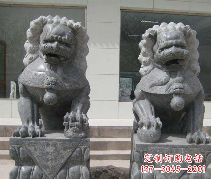 烟台大理石雕刻的狮子雕塑