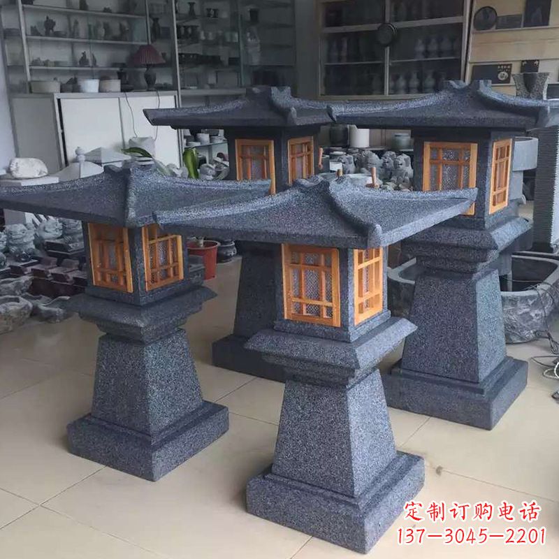 烟台大理石仿汉阙石雕灯笼