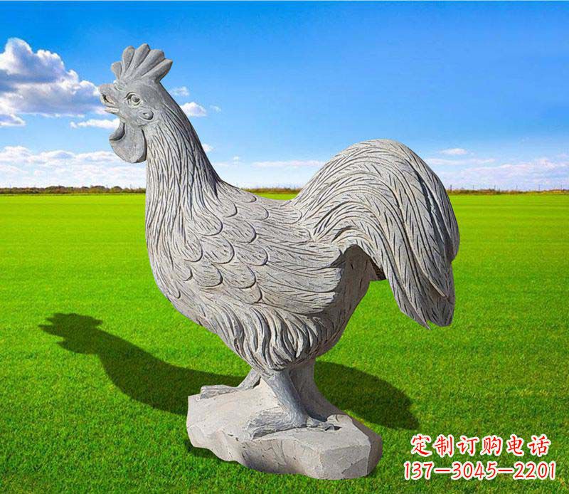 烟台大理石公鸡雕塑精美的艺术瑰宝