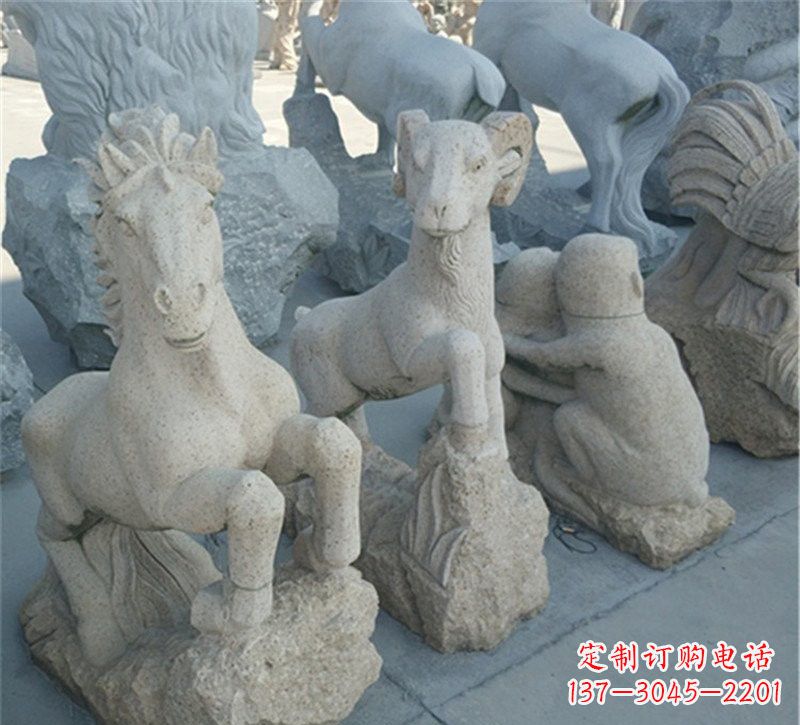 烟台大理石公园动物雕塑