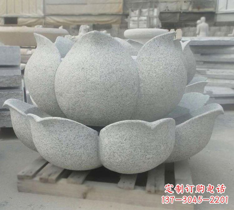 烟台高雅精美的大理石公园莲花喷泉雕塑