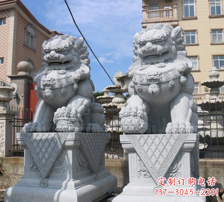 烟台大理石狮子雕塑,助您拥有完美的家居装饰