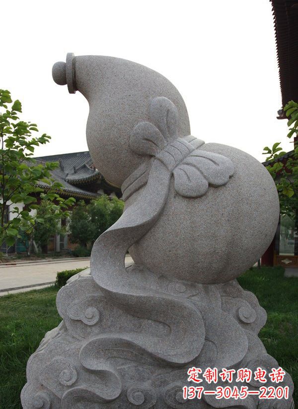烟台中领雕塑大理石葫芦雕塑构筑完美建筑