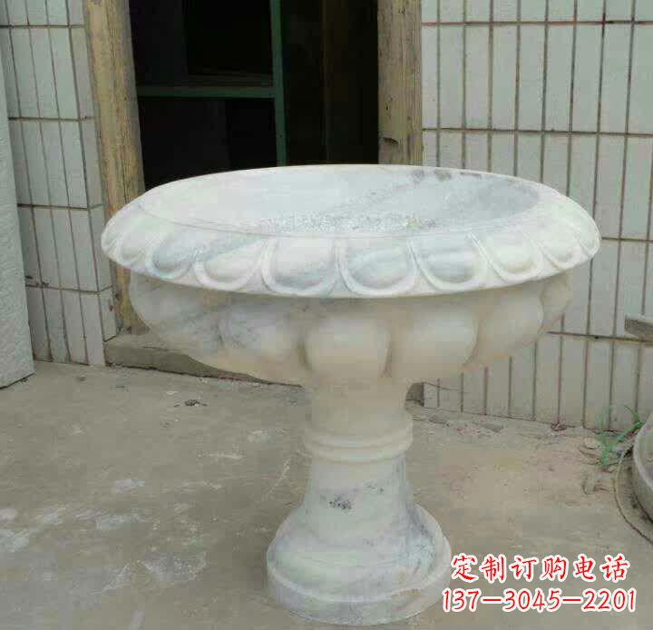烟台大理石花盆雕塑精美绝伦,艺术风采