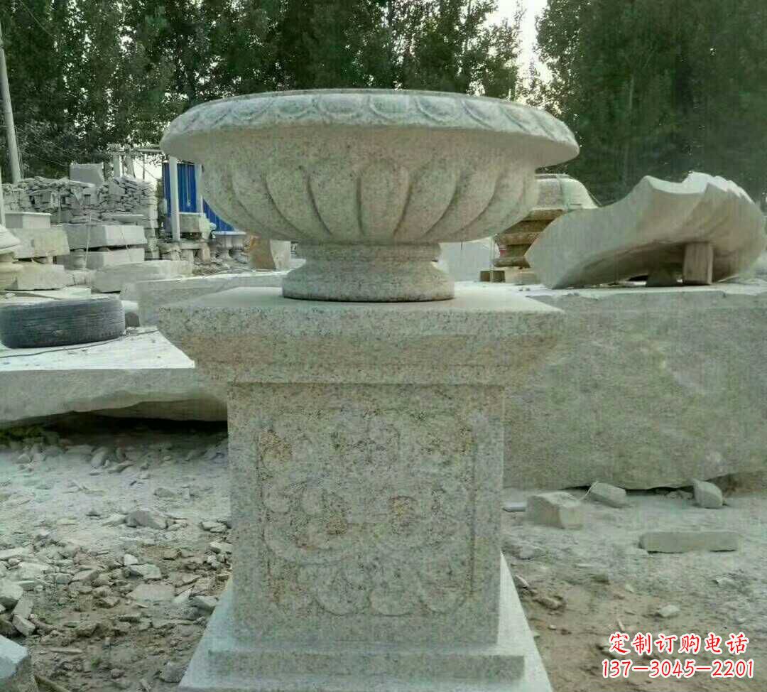 烟台大理石花盆雕塑