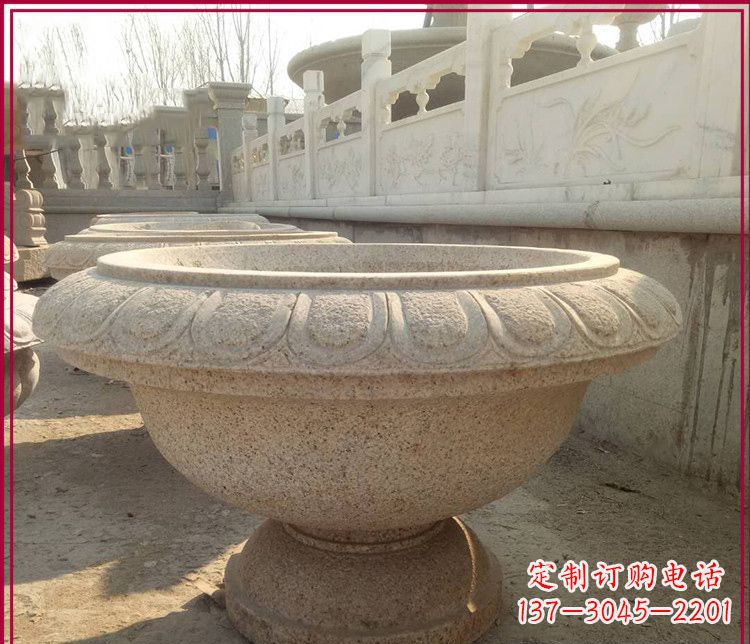 烟台大理石花盆雕塑