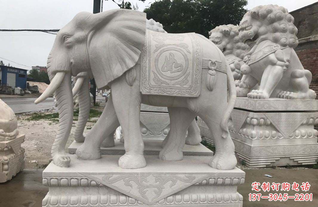 烟台大理石大象雕塑