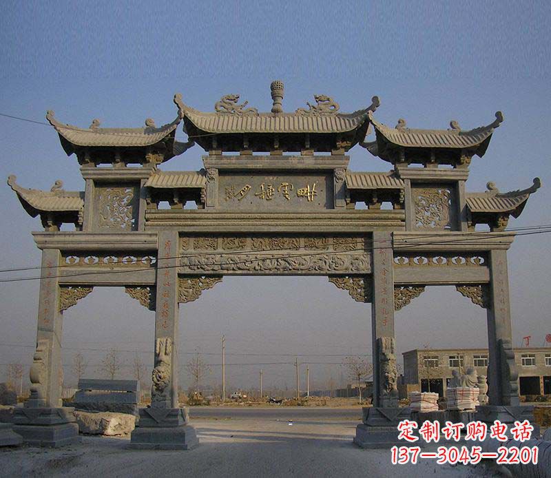 烟台大理石牌楼雕塑定制