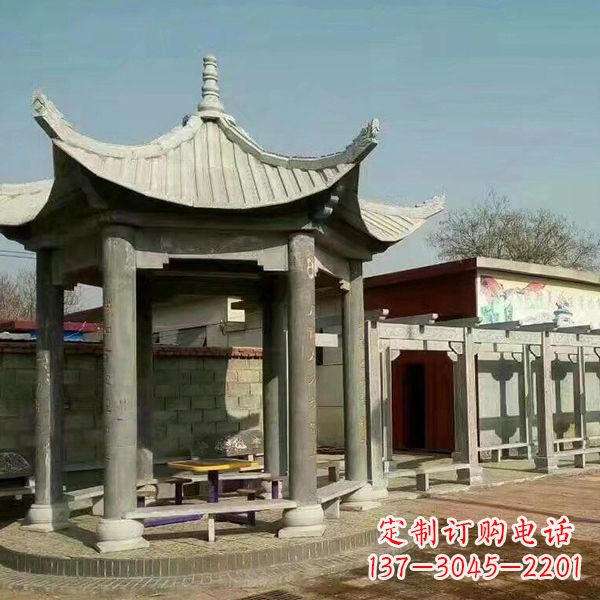 烟台大理石凉亭庭院亭子