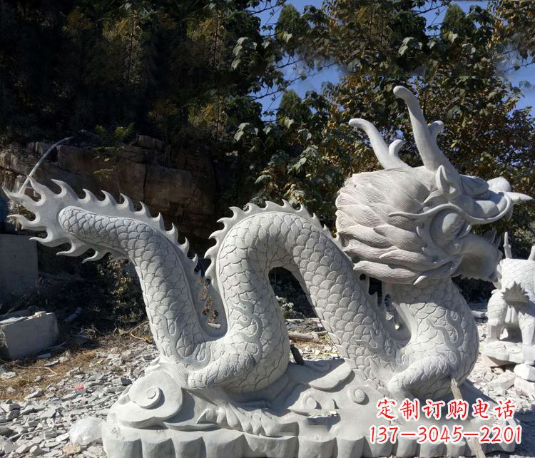 烟台精美大理石龙雕塑