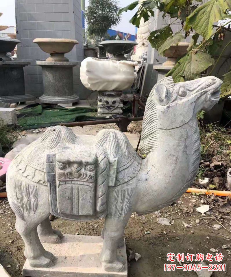 烟台精美大理石骆驼雕塑