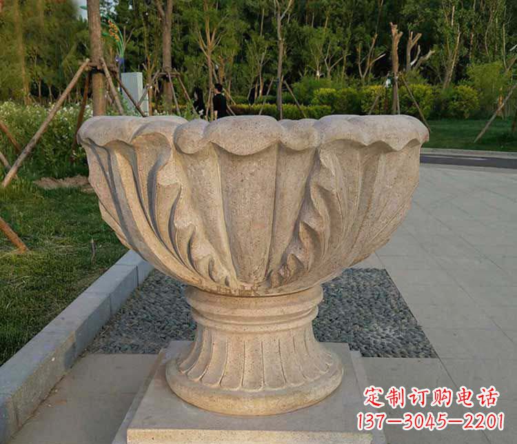 烟台大理石欧式花钵雕塑