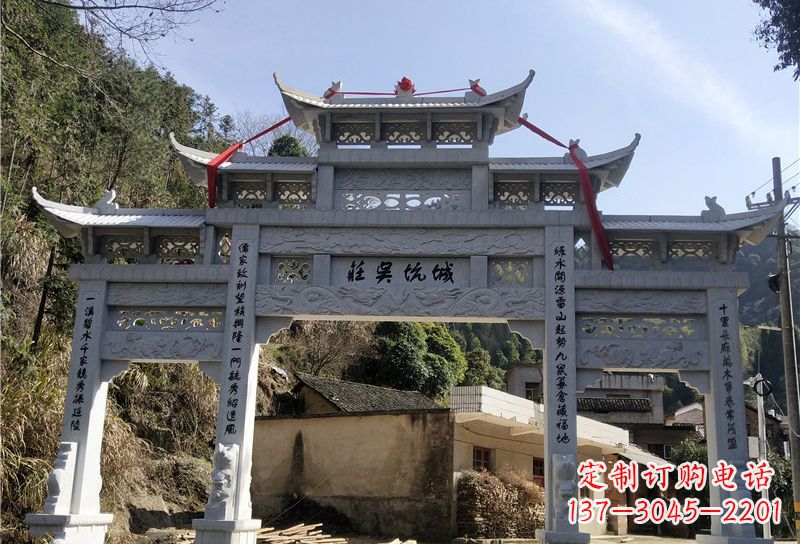 烟台大理石牌坊雕塑尊贵雕塑,永久保存