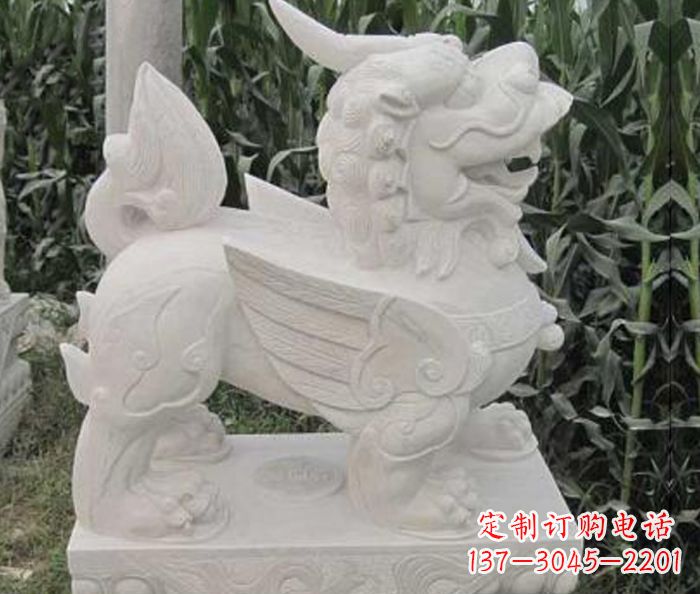 烟台古典貔貅石雕,精美手工雕刻艺术