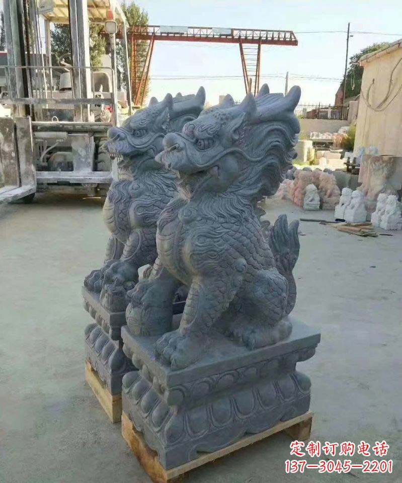 烟台精美大理石麒麟雕塑