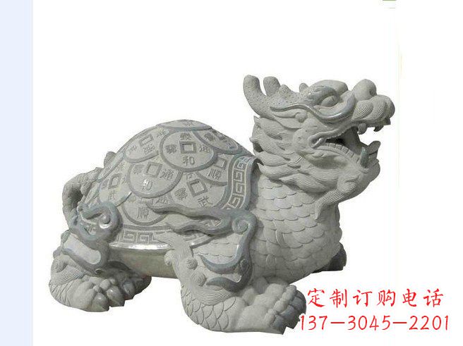 烟台大理石招财龙雕塑