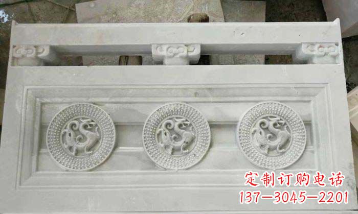 烟台精美青龙石浮雕栏板雕塑