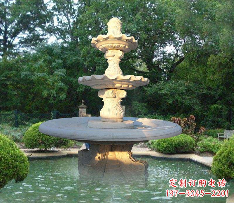 烟台大理石三层喷泉雕塑