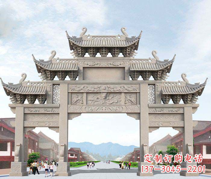 烟台大理石牌坊石雕艺术品