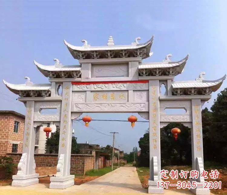 烟台大理石牌坊石雕