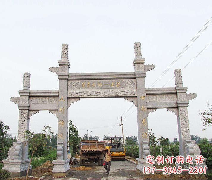 烟台大理石牌坊石雕,艺术精髓永不凋零